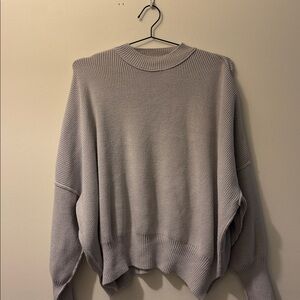 Free People Easy Street Light Gray Sweater